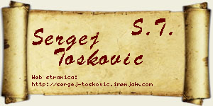 Sergej Tošković vizit kartica